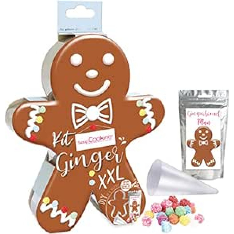 Scrapcooking 3918 ScarpCooking Cookie Cutter Ginger XXL DIY Stainless Steel Gingerbread Man