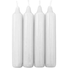 Pack of 25 Advent Candles White Approx. 18 x 105 mm (25 x 4 Pieces) Christmas Tree Candles, Pyramid Candles, Tree Candles, Candles