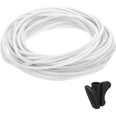 sourcing map Splitdraht-Webstuhlschlauch, 6,5 mm Innendurchmesser, 30 m, mit Montagewerkzeug, hitze- und kältebeständig, Kunststoff, flexibler Kabelschutz für elektrische Kabel, Weiß
