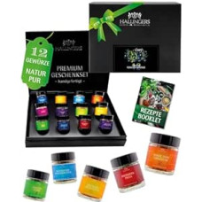 Hallingers Laimingų Naujųjų metų žalia - Naujųjų metų išvakarės iki Naujųjų metų 12 prieskonių dovanų rinkinys, dovanų dėžutė Prieskoniai, prieskonių dovanų rinkinys (rinkinys) - Velykų dovanos Velykų krepšelis Velykų kiaušiniai ir Velykų dekoracijos | Ne