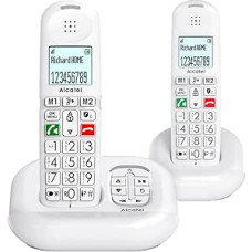 ALCATEL XL685 Voice Duo - DECT Senior Format XL Cordless Landline Telephone with Answering Machine - High Readability Display - Large Buttons - Audio Boost - Handsfree - Call Lock - 2