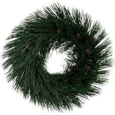 Kalėdų vainikas žalias PVC 31 x 31 cm
