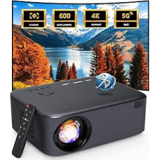 Electric Focus/Keystone: 4K Smart Projector Supported, 26000L Projector WiFi Bluetooth with Integrated Speakers, AKATUO 300 Inch Home Cinema Projector Ceiling for Smartphone/HDMI/USB/TV Stick