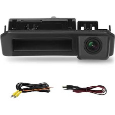 Hodozzy 170 laipsnių galinio vaizdo kamera VW/Audi/Jetta, AHD ir CVBS IP67 vandeniui atspari naktinio matymo automobilio bagažinės rankena atbulinės eigos kamera automobiliui Tayron T-Cross Passat Tharu Audi A5 Q3 Skoda Kamiq