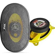 Pyle 4 x 6 inch (10.16 x 15.24 cm) 3-Way Speaker - 180W 4 Ohm Car Component Set - With Grid & Installation Kit, 30 oz Magnet, Butyl Frame, 2 Inch Mounting Depth, Ideal for OEM Upgrades & Clear Trebles