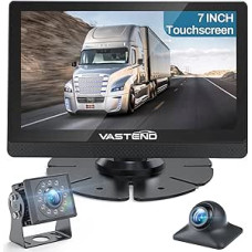 Rückfahrkamera Set, 7 Zoll AHD 1080P Rückfahrkamera Kabel mit Touch Monitor, IP69 wasserdichte, Super Nachtsicht, Toter Winkel Warnung, für Auto, Wohnmobil, Wohnwagen, LKW(VL-BSD-7A)