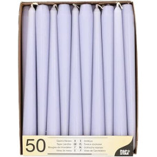 Papstar 89146 Taper Candles Diameter 2.2 cm 25 cm Lilac Pack of 50