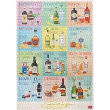 Legami -Puzzle with 1000 pieces, with instructions poster and fabric envelope, board game, in plasticised cardboard and fabric, cheers theme, 68 x 48 cm