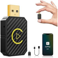 Wireless CarPlay Adapter, Wireless CarPlay Adapter for Cars | USB-C/WLAN/Bluetooth Adapter - Wireless Conversion of Cable CarPlay | Plug & Play | Compatible with iPhone iOS 10+