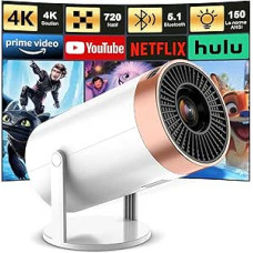4K Mini su WiFi ir Bluetooth Proiettore Intelligent Android Supporto 1080P Video Proiettore Keystone Automatico Proiettore da Esterno per Telefono TV Stick Laptop