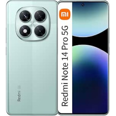 XIAOMI Redmi Note 14 Pro 5G išmanusis telefonas 12+512GB 200MP Pro-Grade AI kameros sistema MediaTek Dimensity 7300-Ultra 1.5K 120Hz 120Hz Eye-Care ekranas 5110mAh baterija, be įkroviklio (žalia)