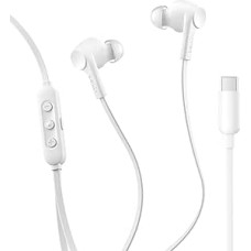 Belkin SoundForm ANC Earphones Wired with USB-C Connector, In-Ear Headphones with Microphone - Earbuds for iPhone 17, iPhone 16, iPad mini, Galaxy S25, Google Pixel 10, Android, and More - White