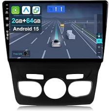 Cadley Android 14 automobilinis radijas Citroen C4 C4L DS4 2013-2017 m. su belaidžiu Apple CarPlay Android Car Mirror Link GPS navigacija Bluetooth 5.0 WiFi USB Navi FM + atbulinės eigos kamera