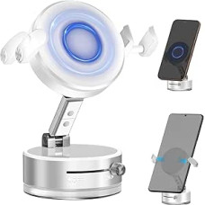 Mobiliojo telefono laikiklis automobilyje Magsafe automobilinis magnetas, magnetinis automobilinis mobiliojo telefono laikiklis su pakaba, 360° pasukamas ir vakuuminis siurbtukas, suderinamas su iPhone 17/16/15/14/13 Samsung ir kt.