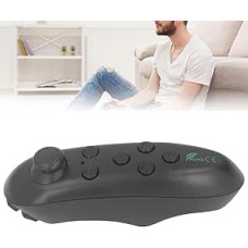 Tonysa Mini VR Remote Control VR Remote Control for Android Wireless Bluetooth Selfie Timer Joystick Wireless Gamepad Game Controller for Android IOS for PC (Black)