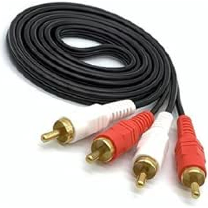 TV AV kabelis AV kabelis 1,5 m 2RCA į 2RCA garso ir vaizdo skirstytuvo adapterio jungtis garso ir vaizdo LCD televizoriui HDTV