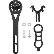 Keenso Bike Computer Holder, Metal Bicycle Code Table GPS GPS Seat Extension Bracket for Bryton//Wahoo (Black Seat for and Lamp Clip for Wahoo)