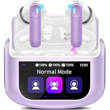 Touchscreen Bluetooth Headphones, 2026 In-Ear Headphones, Wireless Bluetooth 5.4 with ANC+ENC Noise Cancelling Mic, 48 Hours Playtime, Deep Bass Earbud with 5 EQ Modes, IP7 Waterproof Earphones, USB-C