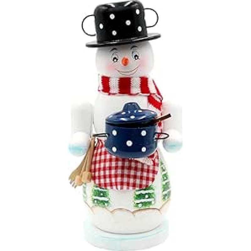 Dekohelden24 Juokinga rūkanti snieguolė Lisa su skrybėle ir šaliku, apie 25 cm