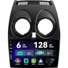 [6G+128G | Eingebaut DAB+ 4G] - MSD Autoradio für Nissan Qashqai J10 (2006-2015) | Android 15 GPS Navi Radio | CarPlay Android Auto Lenkradsteuerung WiFi DSP | Caméra MIC | Octa-Core 2 Din 9 Zoll
