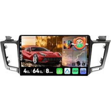 MSD Android 15 Car Radio for Toyota RAV4 (2013-2018) | 4G + 64G, Octa-Core - GPS Navigation Radio | CarPlay Android Car Steering Wheel Control Dual Band WiFi DSP DAB | Reversing Camera | 2 DIN 10.1