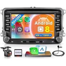 6G + 128G 8 branduolių Android automobilinis radijas VW Golf 5 6 Passat Polo Tiguan Touran Caddy Skoda Seat 7 colių automobilinis radijas Belaidis Carplay Android automobilinė GPS navigacija WiFi Mirror Link Bluetooth FM/RDS/DSP