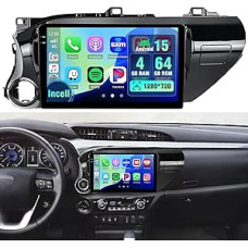 4+64G Android automobilinis radijas su ekranu Toyota Hilux Pick Up AN120 2015-2020 Wireless Carplay, automobilinis radijas su navigacija 10.1 colių Incell ekranas Android Car/FM/RDS/Reversing Cam