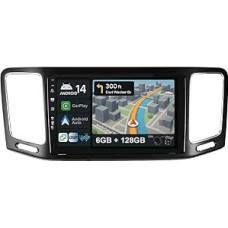 [6G + 128G] IPS 9 colių Android 14 automobilinis radijas VW Volkswagen Sharan 2012-2018 su Navi Octa Core [Integruotas CarPlay/Android Car/DSP/Mirror Link/GPS Navi/360 kamera/Bluetooth 5.0/WiFi/USB