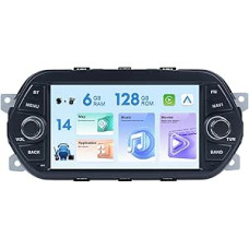 6G + 128GB Car Radio Android 14 for Fiat Tipo Egea 2015-2017 with Camera + Mic Carplay Android Car GPS DSP WiFi RDS BT5.0 Steering Wheel Control Mirorr Link 7 Inch