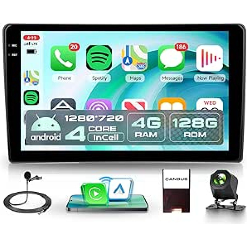 4G + 128G belaidis Carplay Android 15 automobilinis radijas Opel Zafira/Antara/Astra 2006-2010 9 colių Incell jutiklinio ekrano automobilinis radijas su Android automobiline GPS navigacija WiFi Mirror Link Bluetooth FM/RDS/SWC gale