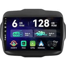 [6G+128G | Integruotas DAB+ 4G] - MSD automobilinis radijas Jeep Renegade 2015-2018 | Android 15 GPS navigacijos radijas | CarPlay Android automobilio vairo valdymas Dual-Band WiFi DSP | Kamera MIC | Octa-Core 2