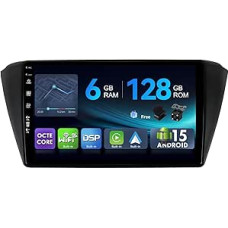 [6G + 128G, aštuonių branduolių] - MSD automobilinis radijas VW Skoda Fabia 3 III 2015-2019 | Android 15 GPS navigacijos radijas | CarPlay Android automobilio vairo valdymas Dual Band WiFi DSP DAB | atbulinės eigos kamera MIC |