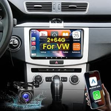 NHOPEEW 2+64G Android 13 automobilinis radijas VW Passat B6/B7 Golf Polo Seat Touran Sharan Skoda Caddy Fabia Octavia su Carplay ir Android Car - 9 colių radijas WiFi GPS SWC + atbulinės eigos kamera ir mikrofonas