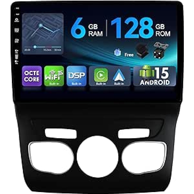 [6G + 128G, aštuonių branduolių] - MSD automobilinis radijas Citroen C4 C4L DS4 2013-2017 | Android 15 GPS navigacijos radijas | CarPlay Android automobilio vairo valdymas Dual Band WiFi DSP DAB | atbulinės eigos kamera MIC | 2