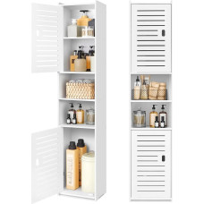 Aukšta vonios kambario spintelė, laisvai stovinti vitrina, plona saugojimo spintelė, biuro, svetainės, virtuvės, prieškambario, tualetinio popieriaus baldų organizatorius, balta