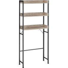 VASAGLE 3 Tier Bathroom Storage Shelving Unit Space Saving Easy to Assemble Laundry Room Industrial Style Grège and Black BTS002B02