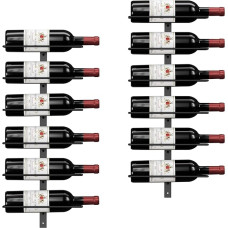 TJ.MOREE Sieninis vyno laikiklis Sieninis vyno laikiklis 12 vyno butelių, mediniai vyno laikikliai ant sienos, vyno laikiklis, sieninis laikiklis, vyno butelių laikikliai virtuvei, valgomajam, barui