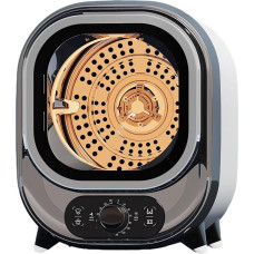 Tragbarer Kondensator Trockner 0-200 Minuten Heiße kalte Luft 3D Trocknung 5 kg belüfteten Trockner 35dB Leise Perfekt für Bank oder Wand montiert Verwendung(Brown)