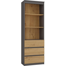 CDF Olimp RS-60 knygų spinta | Spalva: Antracito spalva - ąžuolas 