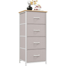 Somdot Komoda su stalčiais Miegamasis Gyvenamasis kambarys Prieškambaris Komoda Sandėliavimo spinta Audinys Komoda Pelenų pilka 30 D x 42 W x 93 H cm