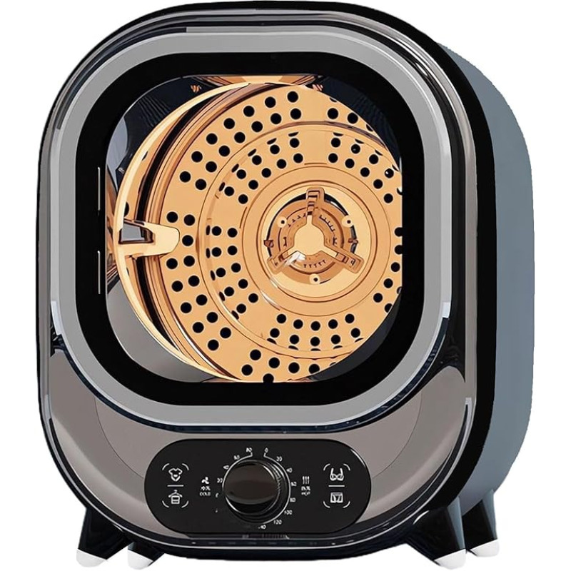 Mažas džiovinimo aparatas, kompaktiškas sukamasis džiovintuvas, džiovinimas su ventiliacija, 0,8 kg įkrovos, efektyvus energijos vartojimas, idealiai tinka namų ūkiams, namams ir nameliams ant ratų, galvanizuota mėlyna spalva