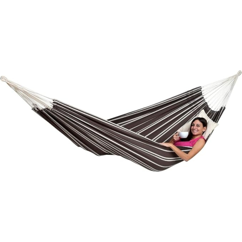 Amazonas AZ-101816 Barbadoso hamakas 200 kg keliamoji galia gulimas paviršius 230 cm x 150 cm, xl