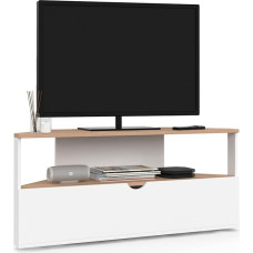 IDMarket - ELI televizoriaus spintelė 100 cm buko ir baltos spalvos