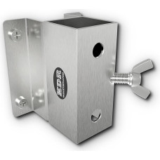 KDR Stainless Steel Parasol Holder - Wall Mount for Parasols up to Diameter 270 cm - Rustproof Balcony Bracket with Sturdy 3-Point Fixation - Includes Screws and Dowels