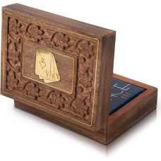 Unikalios gimtadienio dovanų idėjos Rankų darbo klasikinis medinis žaidimo kortų laikiklis Deck Box Storage Case Organizatorius Premium kokybės žaidimo kortelės Housewarming Party dovanos jam jai