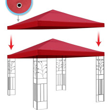 (Burgundija) - BenefitUSA keičiama pavėsinės stoginė Top Patio paviljono dangtis nuo saulės poliesteris, viena pakopa, Burgundija