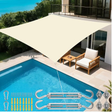 Waterproof Sun Sail with Mounting Kit, 2 x 3 m, UV Protection, Sun Protection Awning for Garden, Balcony and Patio