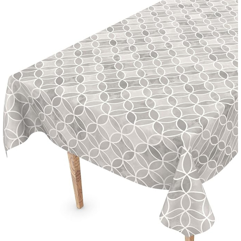 Skalbiama staltiesė 220 x 140 cm Kaleidoskopas Pilka Lengva priežiūra