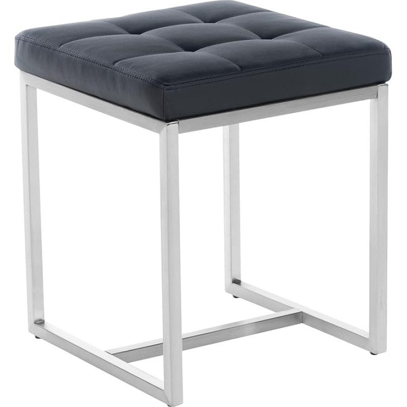 CLP viengulė taburetė BARCI su nerūdijančio plieno pagrindu, 40 x 40 cm, galima rinktis iš 12 spalvų, juoda