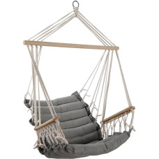 Estosa Brenda Hanging Chair, Garden Swing with Upholstery, Hanging Chair with Armrests, for Home Decoration, Garden, Balcony, Patio (Grey)